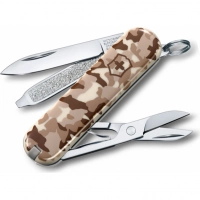 Нож перочинный Victorinox CLASSIC, сталь X55CrMo14, рукоять Cellidor®, песочный камуфляж купить в Минске