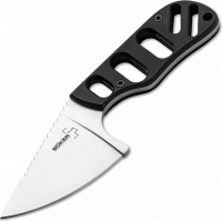 Нож с фиксированным клинком шейный Chad Los Banos Design SFB Neck, Boker Plus 02BO321, сталь 440C Satin, рукоять стеклотекстолит G10 купить в Минске