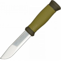 Нож с фиксированным лезвием Morakniv 2000, сталь Sandvik 12C27, рукоять пластик/резина, зеленый купить в Минске