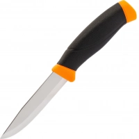 Нож с фиксированным лезвием Morakniv Companion Orange, сталь Sandvik 12C27, рукоять резина/пластик, оранжевый купить в Минске