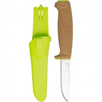 Нож с фиксированным лезвием Morakniv Floating Knife (S) Lime, сталь Sandvik 12C27, пробковая ручка купить в Минске