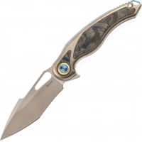 Нож складной Rikeknife Unicorn, сталь M390, Blue Carbon купить в Минске