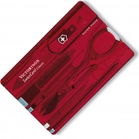 Швейцарская карта Victorinox SwissCard, сталь X45CrMoV15, рукоять ABS-Пластик, красный купить в Минске