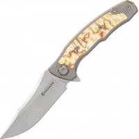 Складной нож Maxace Halictus Mokume, сталь M390, рукоять Mokume/Titanium купить в Минске