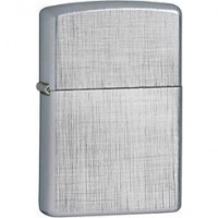 Зажигалка ZIPPO Linen Weave с покрытием Brushed Chrome, латунь/сталь, серебристая, матовая, 36x12x56 мм купить в Минске